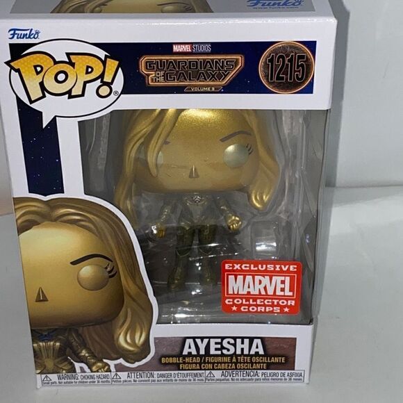 Funko Pop Exclusive Marvel Collectibles Guardian Ayesha Action Figure NWB - Picture 2 of 7